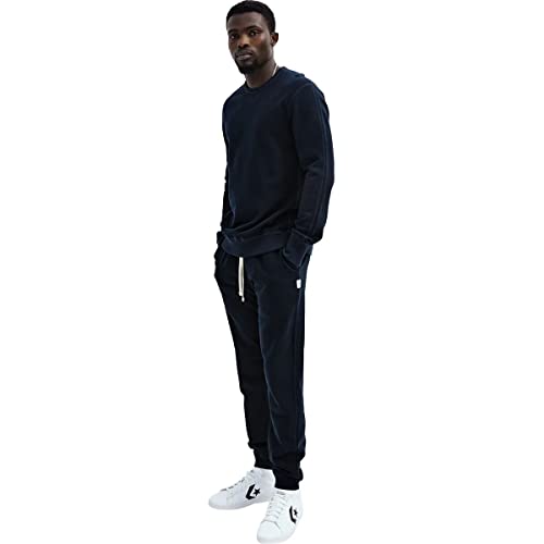 Reigning Champ Men's Midweight Terry Slim Crewneck Sweatshirt, Navy, Blue, XS