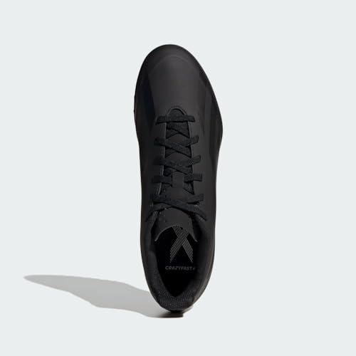 adidas Unisex X Crazyfast.4 Turf Sneaker, Core Black/Core Black/Core Black, 6.5 US Men