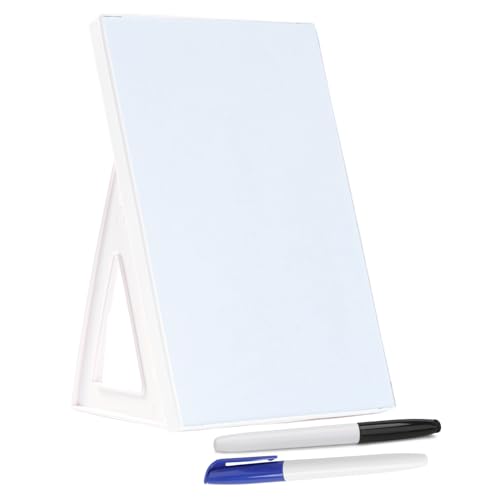 Dry Erase Board, Small Whiteboard with Stand, A4 Size 11.7 x 8.3 Inches with Two Dry Erase Markers