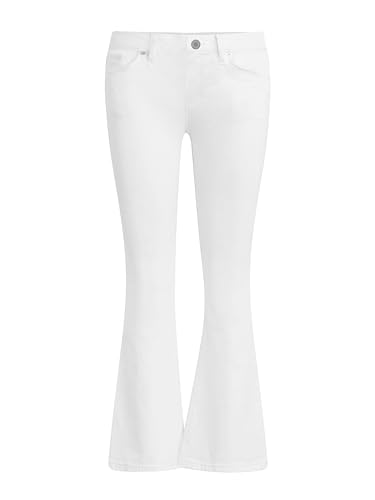 HUDSON Women's Petite Nico Mid Rise Cropped Bootcut Jean, White, 34