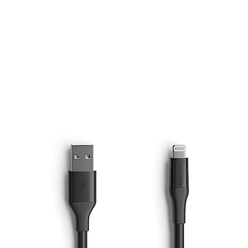 Amazon Basics - USB-A to Lightning ABS Charger Cable (10 feet), MFi Certified for Apple iPhone 14 13 12 11 X Xs Pro, Pro Max, Plus, iPad, 10,000 Bend Lifespan, Black