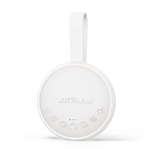 White Noise Machine for Sleeping Adults & Baby, Portable Sound Machine with 24 Soothing Sounds, Bluetooth 5.1, Battery Powered, 3 Timer Settings, Memory Function for Home, Office, Travel (Orange)