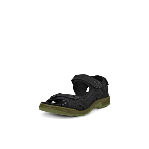 ECCO Men's Yucatan Plus Sport Sandal, Black Nubuck, 13-13.5