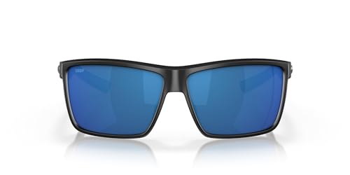 Costa Del Mar Mens Rinconcito Rectangular Sunglasses, Tiger Shark/Blue Mirrored Polarized-580g, 60 mm
