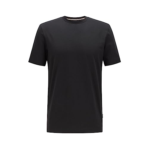 BOSS mens Tiburt Short Sleeve Crewneck T-shirt T Shirt, Black, Small US