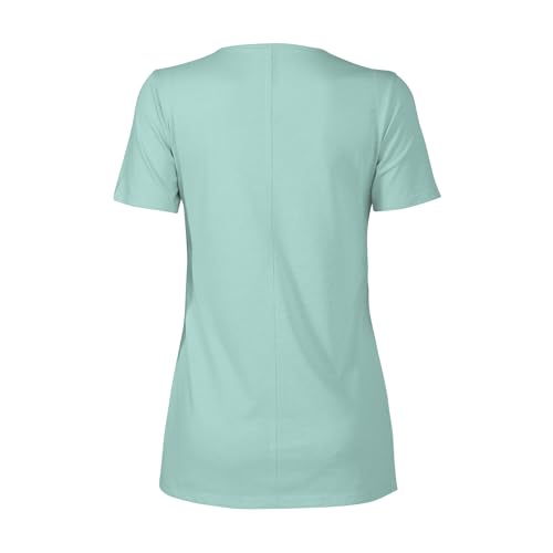 Delta Apparel Women's Ladies Regular Fit Short Sleeve Crew Neck Tee, Celadon