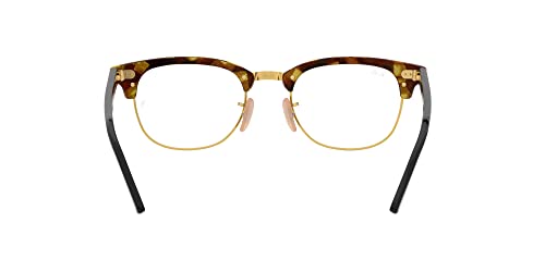 Ray-Ban RX5154 Clubmaster Square Prescription Eyeglass Frames, Brown Havana/Demo Lens, 49 mm