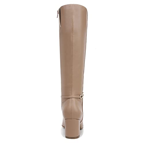 Naturalizer Womens Waylon Wide Calf Tall Boot Smooth Beige Smooth Wide Calf 9 M