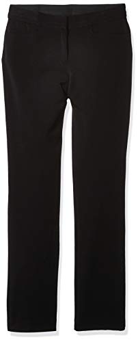 Rafaella Women's Curvy Fit Gabardine Slim Leg Pant, Black, 4