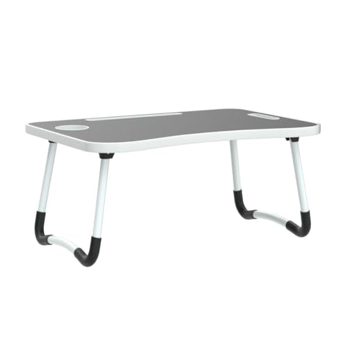 Foldable Standing Laptop Desk/Bed Tray for Dinner, Reading, TV, Eating, Breakfast, Portable Table for Bed and Couch (Gray)