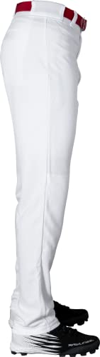 Rawlings Boys Solid Youth Semi-Relaxed Pants, Small, White, White, Small US