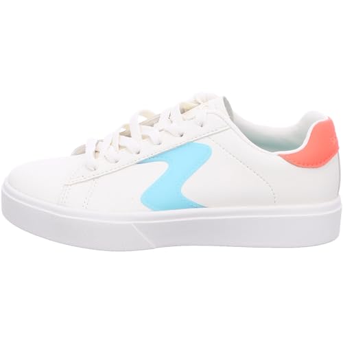 Skechers Girls Eden LX Sneaker, White/LightGrey, 3 Little Kid