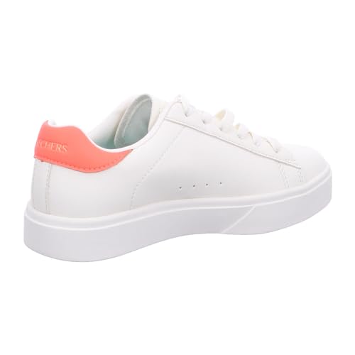 Skechers Girls Eden LX Sneaker, White/LightGrey, 3 Little Kid