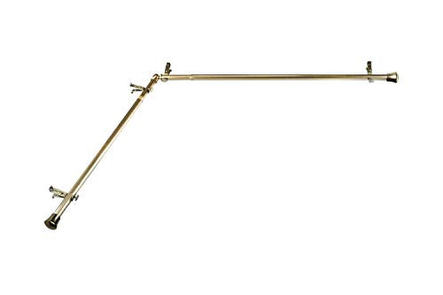 Rod Desyne 13/16" Corner Curtain Rod, 28-48 inch, Antique Brass