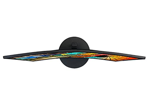 Sceptre 27" Curved 75Hz LED Monitor C278W-1920R Full HD 1080P HDMI DisplayPort VGA Speakers, Ultra Thin Metal Black, 1800R immersive curvature, 2018,Metallic Black