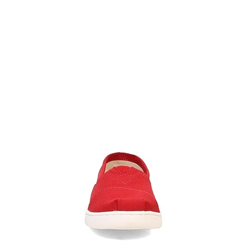 TOMS Children's Seasonal Classic Alpargata Red Canvas 5 M