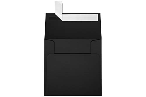 LUXPaper Square Invitation Envelopes | Peel & Press | 3 1/4" x 3 1/4" | Black Linen | 80lb. Text | 1,000 Qty