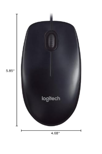 Logitech Wired Mouse M90 Black USB