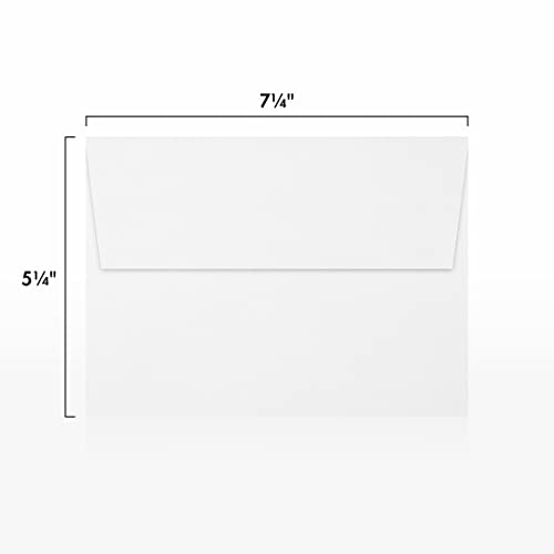 A7 Invitation Envelopes (5 1/4 x 7 1/4) - 24lb. Bright White (50 Qty) | Perfect for Invitations, Announcements, Sending Cards, 5x7 Photos | 72940-50