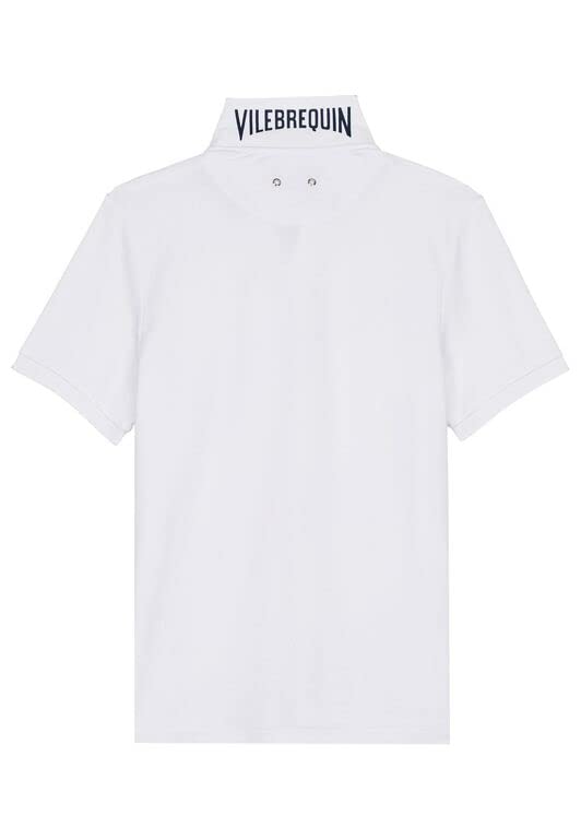 Vilebrequin Men Organic Cotton Pique Polo Shirt Solid, L, White