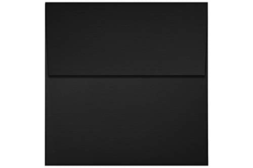 LUXPaper Square Invitation Envelopes | Peel & Press | 3 1/4" x 3 1/4" | Black Linen | 80lb. Text | 1,000 Qty