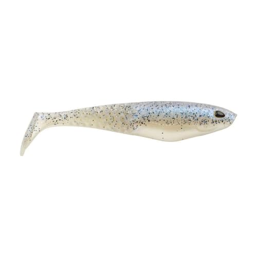 Berkley PowerBait Saltwater CullShad Fishing Bait, Chartreuse Silver Flash, 4in, Irresistible Scent and Flavor, Ideal for Bass, Redfish, Trout and More