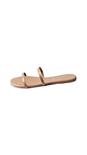 TKEES Women's Gemma Slides, Coco Butter, Tan, 5 Medium US