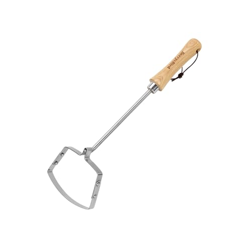 Berry&Bird Swoe Garden Hoe, 61.8'' Stainless Steel Long Handled 3 Edge Hoe with Wooden Hand, Mini Angled/Warren Hoe, Soil Cultivator Weeding Tool for Grass Flower Backyard
