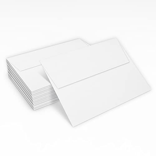 A7 Invitation Envelopes (5 1/4 x 7 1/4) - 24lb. Bright White (50 Qty) | Perfect for Invitations, Announcements, Sending Cards, 5x7 Photos | 72940-50