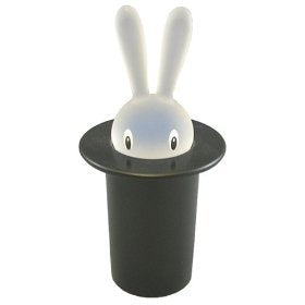 Alessi "Magic Bunny" Toothpick Holder, Black