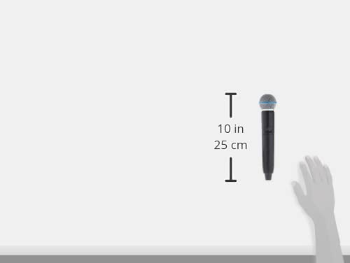Shure GLXD2+/B58 Handheld Transmitter with BETA 58A Vocal Mic Capsule - for use with GLX-D+ Dual Band Digital Wireless Microphone Systems, Receiver Sold Separately (GLXD2+/B58=-Z3)