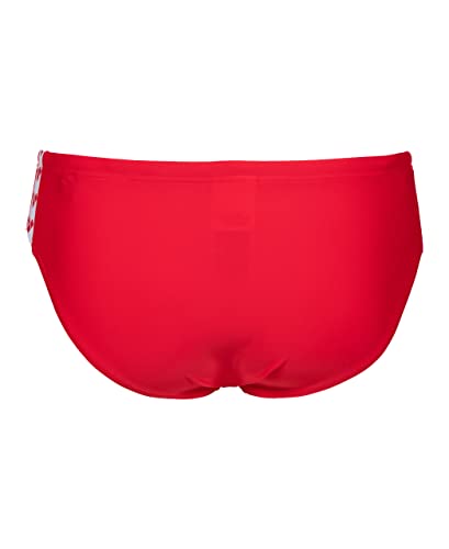 ARENA Men's Standard Feel Icons Solid Swim Briefs, Red, 28