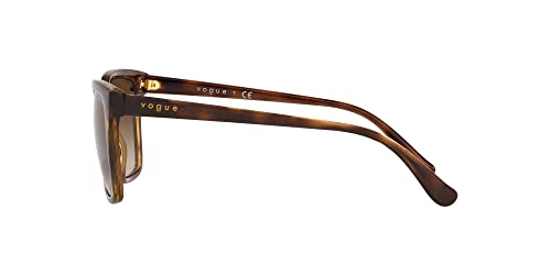Vogue Eyewear Woman Sunglasses Dark Havana Frame, Brown Gradient Lenses, 54MM