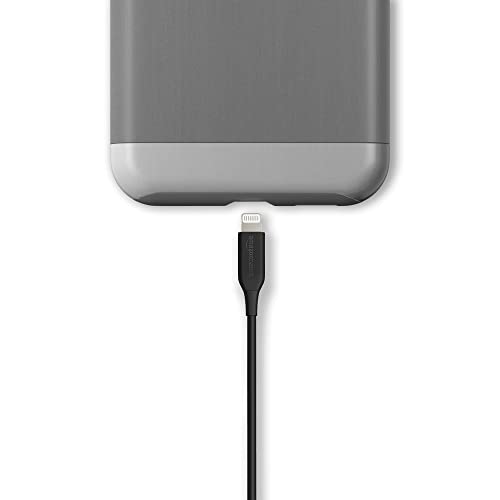 Amazon Basics USB-A to Lightning ABS Charger Cable, MFi Certified Charger for Apple iPhone 14 13 12 11 X Xs Pro, Pro Max, Plus, iPad, 6 Foot, Black