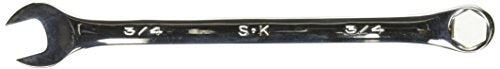 SK Professional Tools 88624 6-Point Fractional Wrench - Long, 3/4 in. Combination Chrome Wrench with SuperKrome Finish, Made in USA