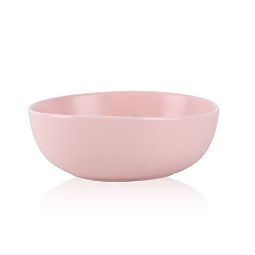 Stone Lain Delilah 6-inch Bowl 6-Piece Dish Set, Porcelain, Blush