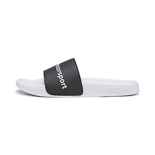 PUMA Men's BMW M MOTORSPORT LOGO LEADCAT 2.0 Slide Sandal, Puma Black-Puma White, 11