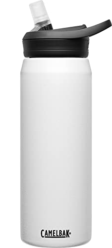 CamelBak eddy+ Water Bottle with Straw 25oz - Insulated Stainless Steel, White