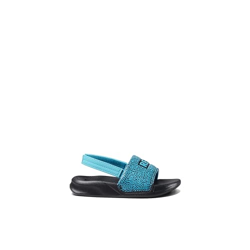 Reef Kids Boys Sandals, Little One Slide, Flying Sharks, 4