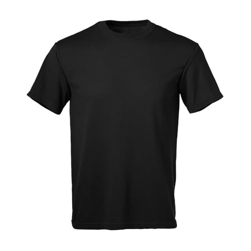 Soffe Men's 3 Pack - USA Poly/Cotton Military Tee, Black, Small