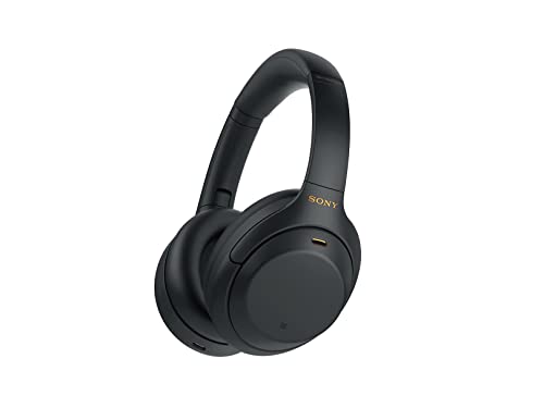 Sony WH-1000XM4 Wireless Premium Noise Canceling Overhead Headphones - 30hr Battery Life, Over Ear Style with Mic for Phone-Call and Alexa Voice Control - Black International Version