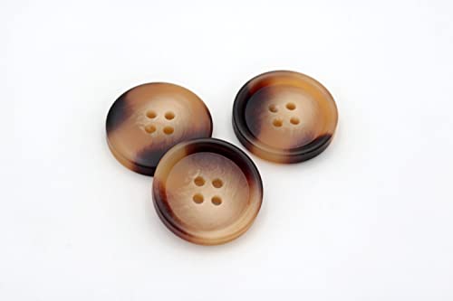 20/Set Resin Button Clothes Sewing Snaps Blazer Shirts 4 Holes Buttons (15mm, Black)