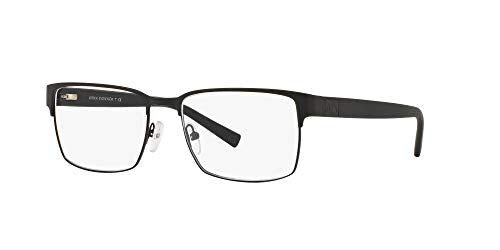 A|X ARMANI EXCHANGE Men's AX1019 Square Prescription Eyeglass Frames, Matte Black/Demo Lens, 54 mm