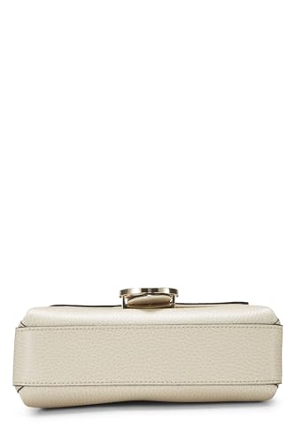 Gucci, Pre-Loved White Leather Interlocking Shoulder Bag Small, White