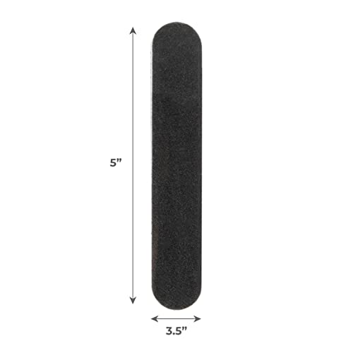 ForPro Professional Collection Mini Foam Board, Black, 100/180 Grit, Double-Sided Manicure Nail File, Individually-Wrapped, 3.5” L x .5” W, 50-Count