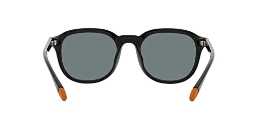 A|X ARMANI EXCHANGE Men's AX4129SU Universal Fit Square Sunglasses, Shiny Black/Grey Mirrored Black, 54 mm