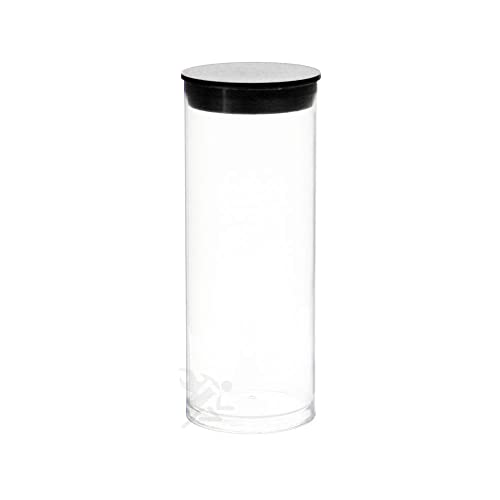 OnFireGuy Coin Capsule Storage Tube & 20 Air-Tite H40 Direct Fit Coin Holders for 1oz Silver Eagles (Black Plug Lid)