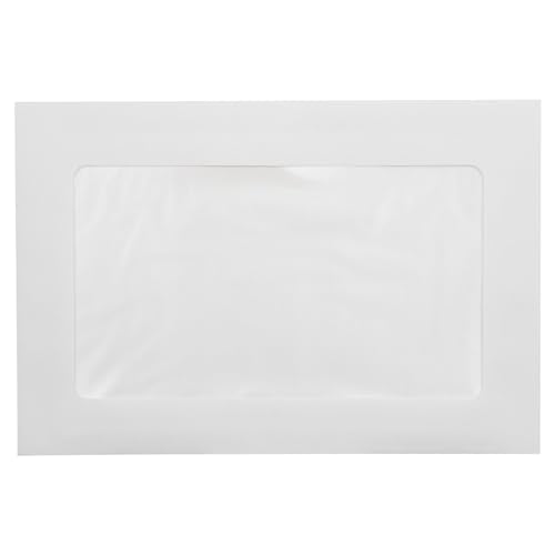 LUXPaper 6 x 9 Full Face Window Envelopes | Bright White | 28lb. Text | 50 Qty