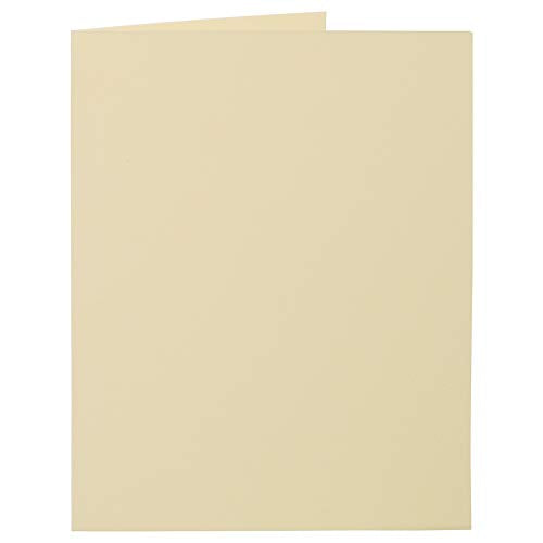 JAM PAPER Blank Foldover Cards - 4 3/8 x 5 7/16 (Fits in A2 Envelopes) - Ivory - 100/pack