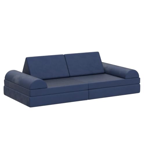Betterhood Play Couch Sofa for Kids Large Size, Modular Kids Play Couch, Kids Couch Building Fort for Playroom Bedroom, Children Convertible Foam Cushion Couch for Boys and Girls, Blue